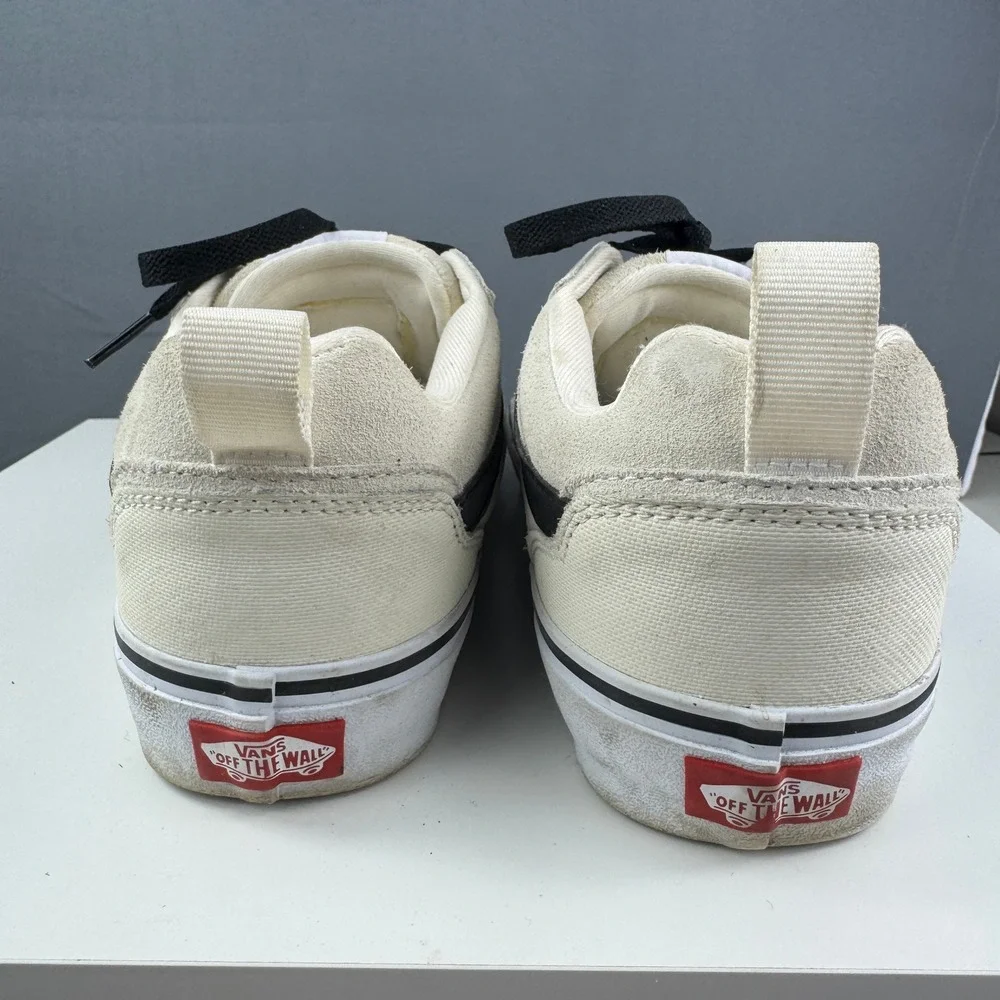 Vans Filmore Sneakers Mens 9 Cream Black Suede Canvas Low Top Skate Shoes 721454